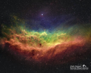 The California Nebula in the Hubble SHO color palette