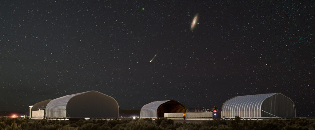 Utah Desert Remote Observatories under Andromeda and a comet