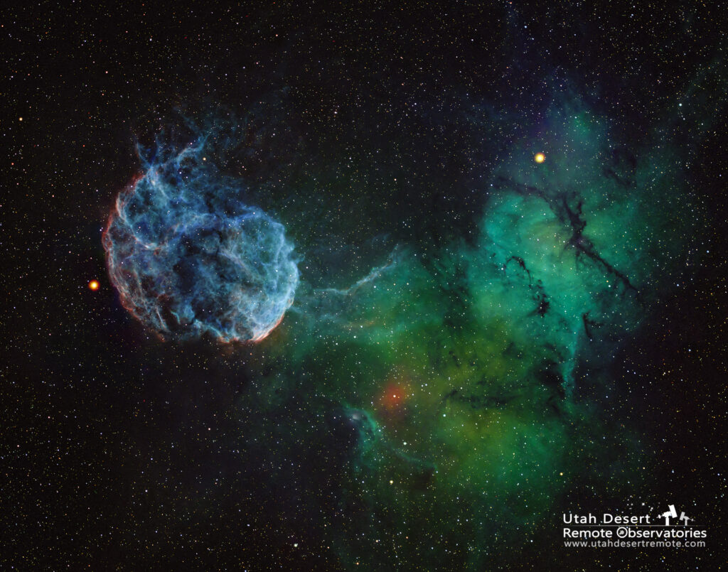 The Jellyfish Nebula in OHS imaged by Craig Stocks for Utah Desert Remote Observatories