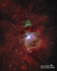 The Orion Nebula imaged by Craig Stocks for Utah Desert Remote Observatories