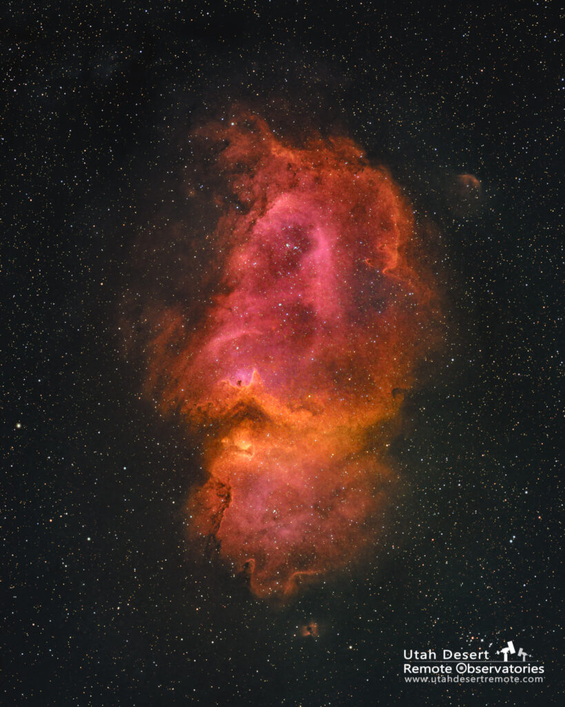The Soul Nebula rendered in the HSO color palette by Utah Desert Remote Observatories